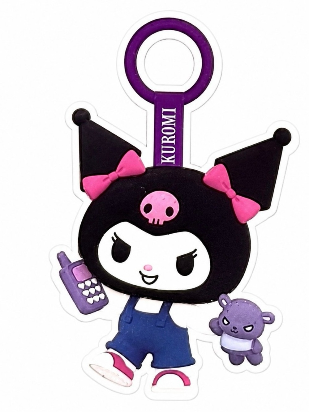 Hello Kitty & Friends Sweet & Cool Vinyl Plush Pendant - Kuromi High Street Girl